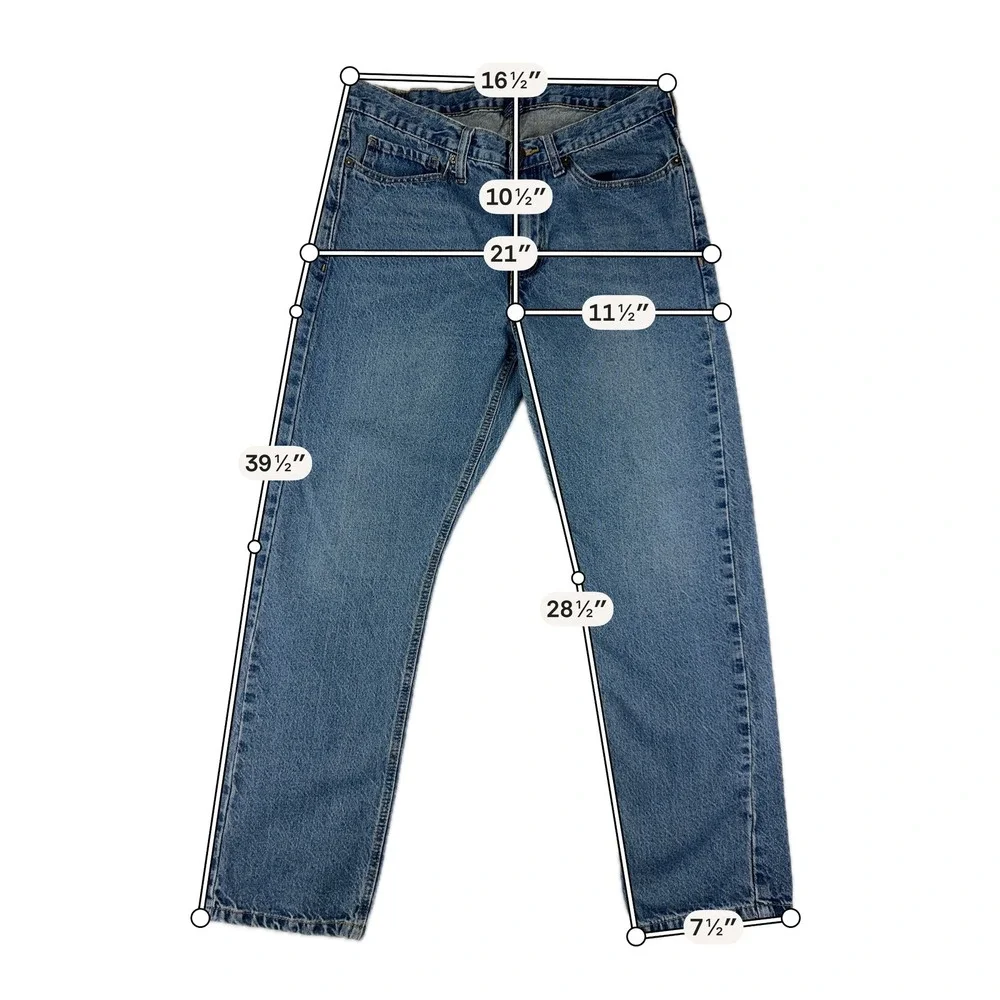 Full Blue Jeans Mens 32x30 Blue Straight Leg Regular Fit Denim 100% Cotton‎